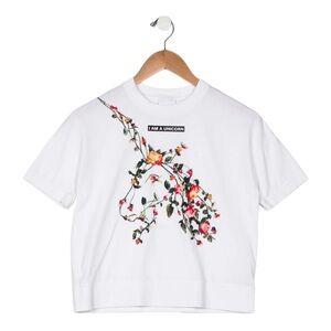 Burberry White Floral Kids T-Shirt